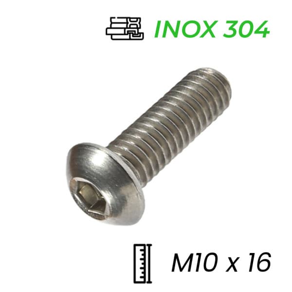 Lục Giác Chìm Mo Inox 304 ISO7380 M10x16