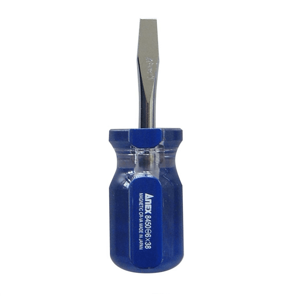 Tua Vít Đầu Dẹp Cán Trong Loại Ngắn 6x38 mm Anex No.8450-6x38