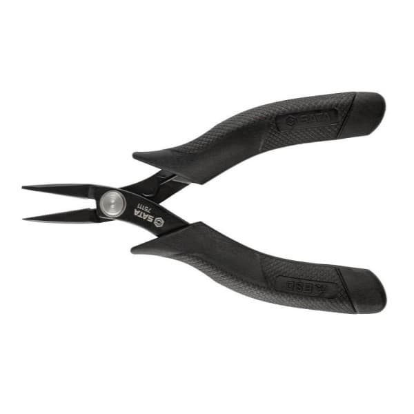 Kìm Mũi Nhọn Gắp Có Răng Chống Tĩnh Điện 6" SATA 75111