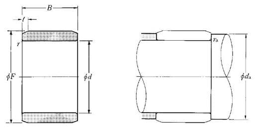 Bản vẽ kỹ thuật Vòng Trong Ổ Bi 15X20X18 NTN 1R15X20X18