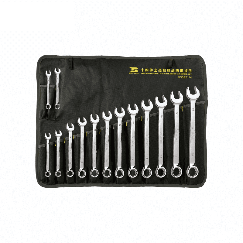 Bộ Cờ Lê Vòng Miệng Hệ Inch 14 Chi Tiết Cao Cấp Bosi BS392114