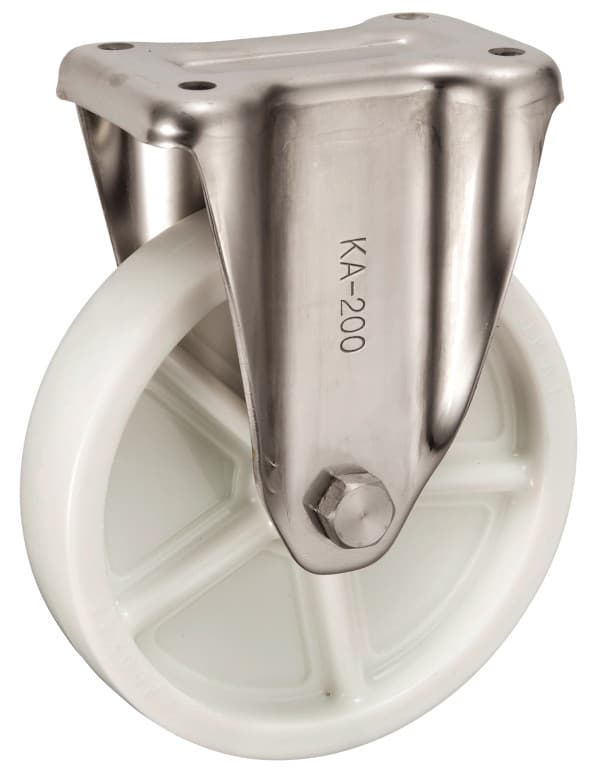 Bánh Xe Nylon Càng Inox Cố Định Không Phanh D200 UKAI PBDKA-200