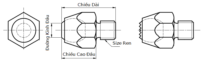 Bản vẽ kỹ thuật Smooth Ball End Bolt T01-2036