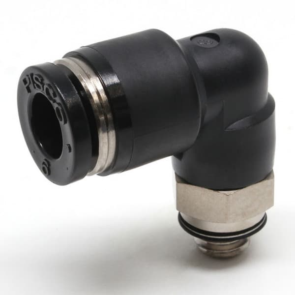 Đầu Nối Nhanh Khí Nén Dạng Cong 90° Ren Ngoài Pisco PL6-M6W