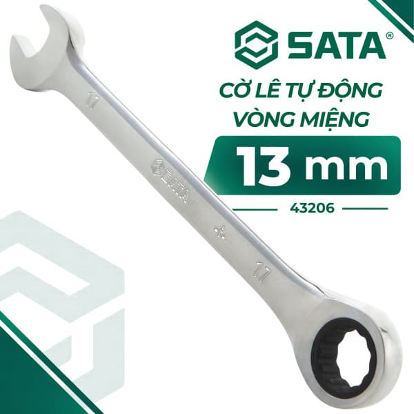 Cờ Lê Tự Động Vòng Miệng 13 mm SATA 43206