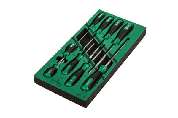 Bộ Tuốc Nơ Vít Đầu Dẹp-Bake 9 Chi Tiết Sata 09913A