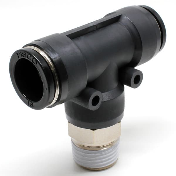 Đầu Nối Nhanh Khí Nén Chữ T Phi 16mm Ren Ngoài R1/2 Pisco PB16-04
