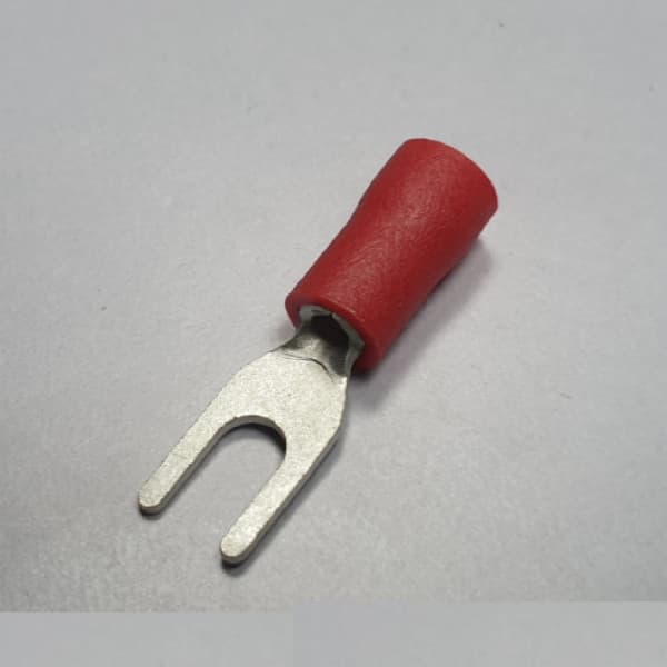 Đầu Cosse Chĩa Chữ Y Cách Điện 0.5-1.5 mm2 KST Màu Đỏ SVS1-3.7