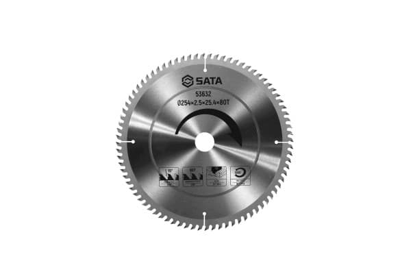 Lưỡi Cưa Gỗ Ø254×2.5×25.4×60T SATA 53631