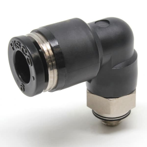 Đầu Nối Nhanh Khí Nén Dạng Cong 90° Ren Ngoài Pisco PL6-U10U-C