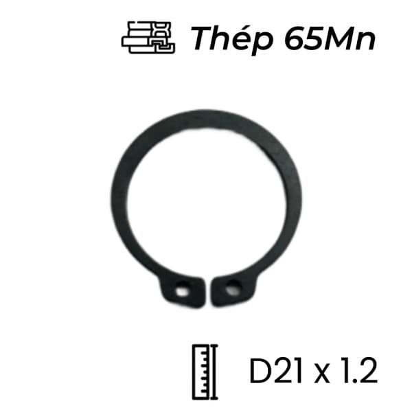 Phe Gài Trục Thép 65Mn DIN471 D21x1.2 (10Cái/Bịch)