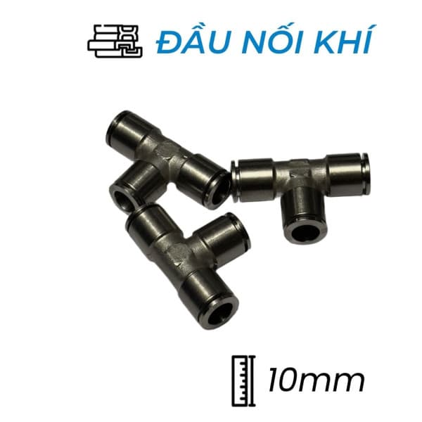 Đầu Nối Nhanh Khí Nén Đồng Chữ T Ø10mm CDC BUT 10