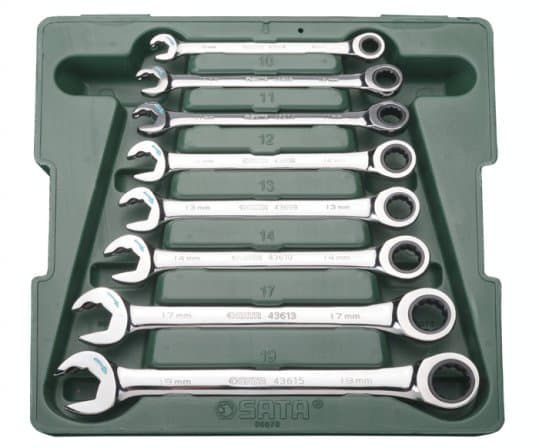 Bộ Cờ Lê Vòng Miệng Tự Động 8 Chi Tiết 8–19 mm SATA 09079