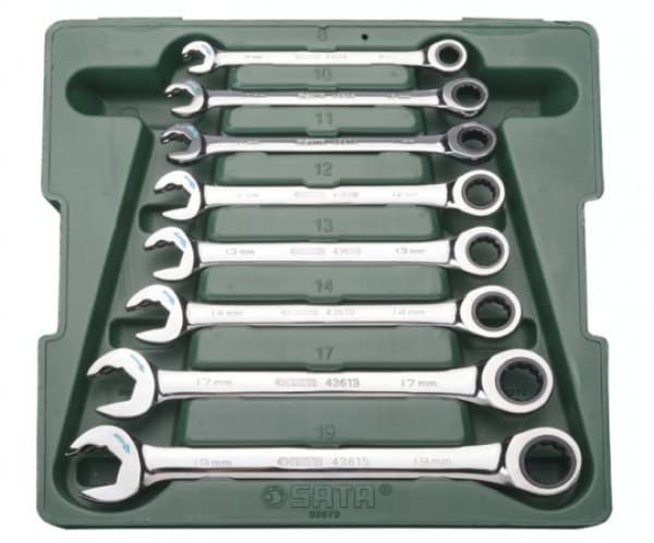 Bộ Cờ Lê Vòng Miệng Tự Động 8 Chi Tiết 8–19 mm SATA 09079