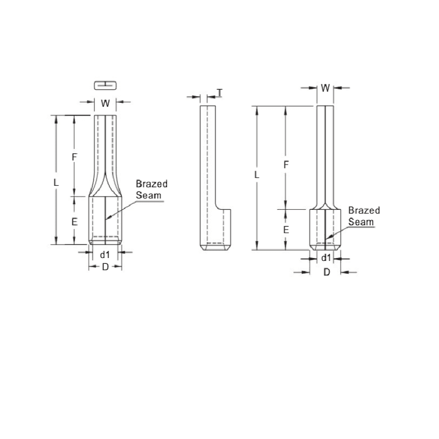 Bản vẽ kỹ thuật Cosse Pin Đặc Trần 0.2-0.5mm2 KST PTNB0.5-9