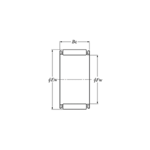 Bản vẽ kỹ thuật Vòng Bi Kim với Lồng Giữ 22x28x17 mm NTN K22X28X17V1