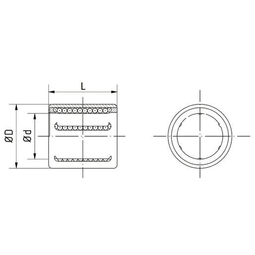 Bản vẽ kỹ thuật Vòng Bi Cầu Dẫn Hướng NTN KH1630