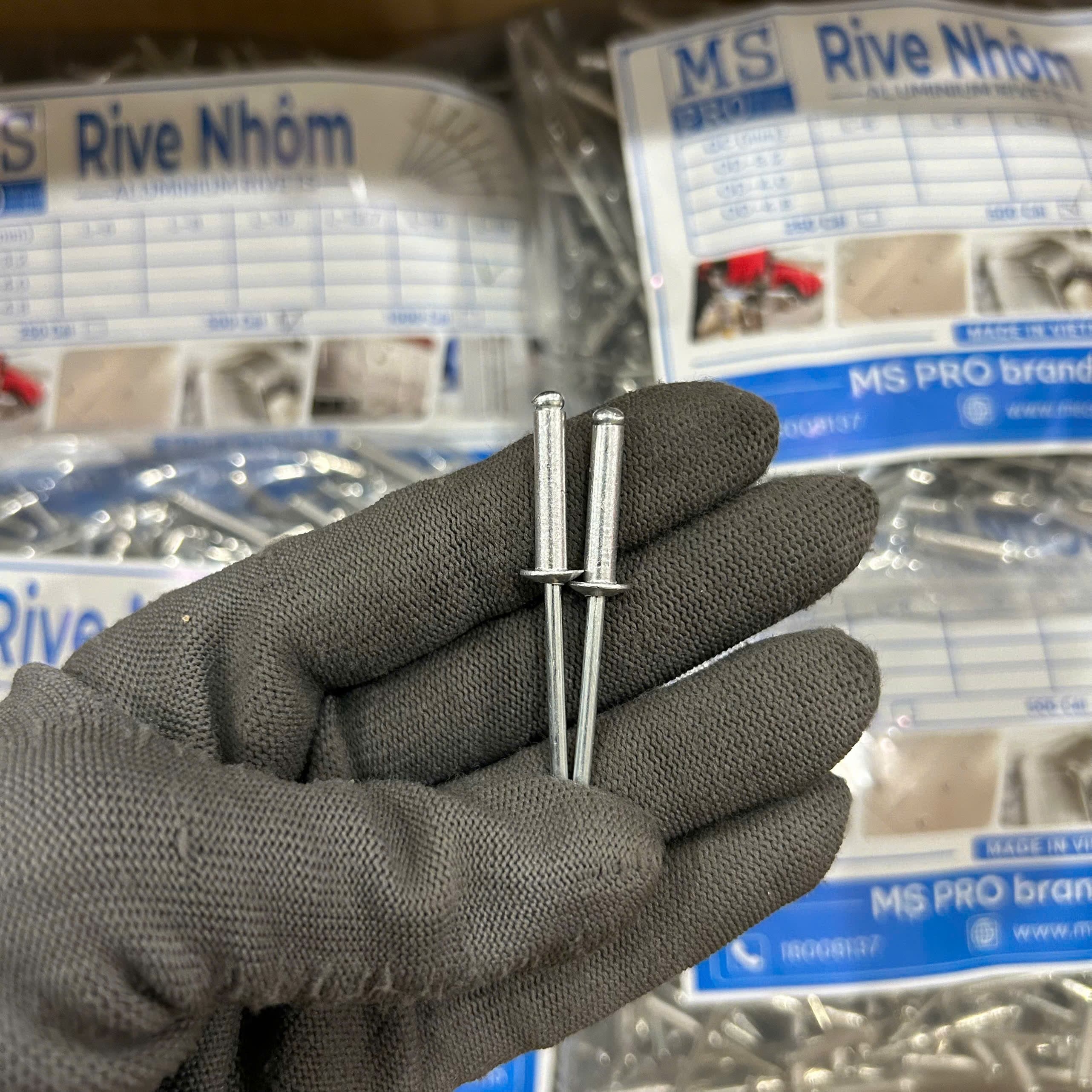 Rivet Nhôm MS-PRO OD4.0x19 mm (500 Cái)