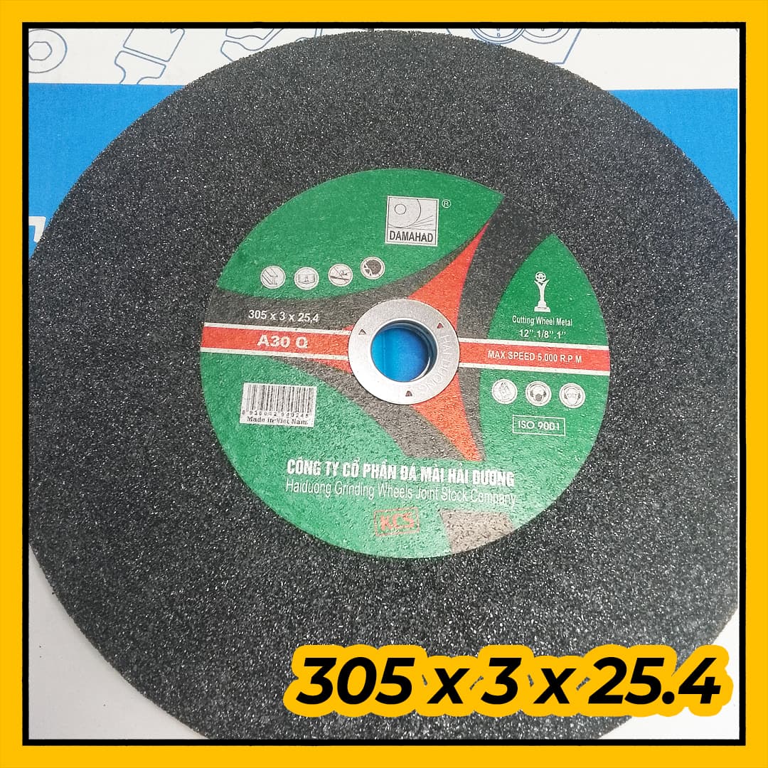 Đá Cắt Sắt (Màu Đen - Nhãn Xanh) Hải Dương - 305x3x25.4