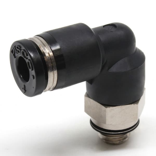 Đầu Nối Nhanh Khí Nén Dạng Cong 90° Ren Ngoài Pisco PL4-M6