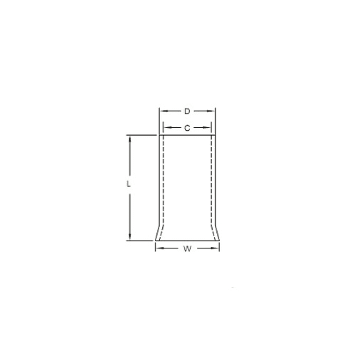 Bản vẽ kỹ thuật Cosse Pin Rỗng Trần 10mm KST EN10-15