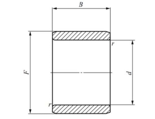 Bản vẽ kỹ thuật Vòng Trong Cho Vòng Bi 45x55x40 mm IKO LRT 455540