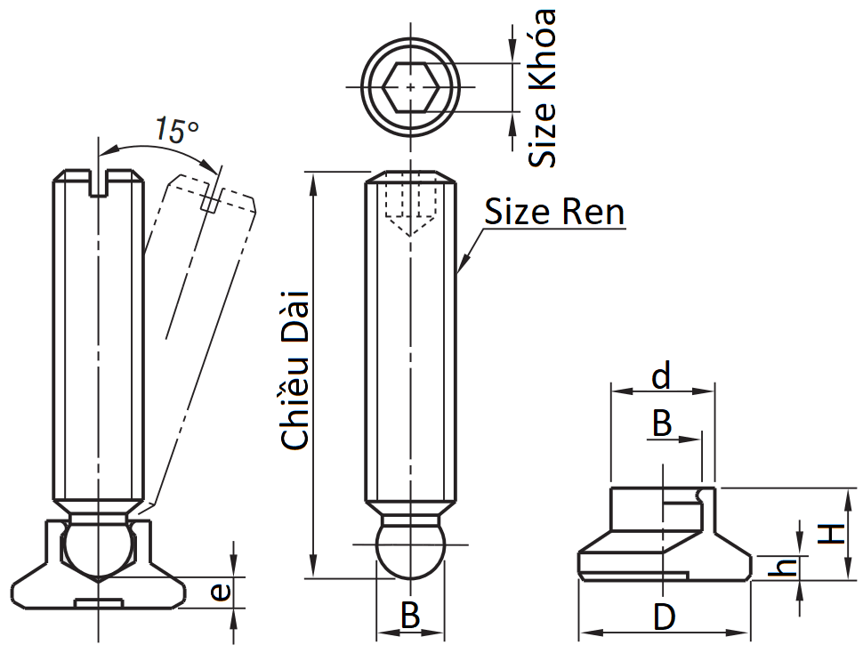 Bản vẽ kỹ thuật Grub Screw Sets Ball Point M10x18 SGBSN10-80