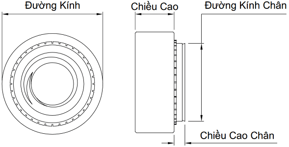 Bản vẽ kỹ thuật Tán Đóng Loại Tròn Inox 304 UNC 1/4-20 x 0.054 (CLS-0420-1)