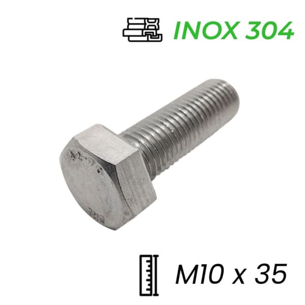Bulong Inox 304 DIN933 M10x35