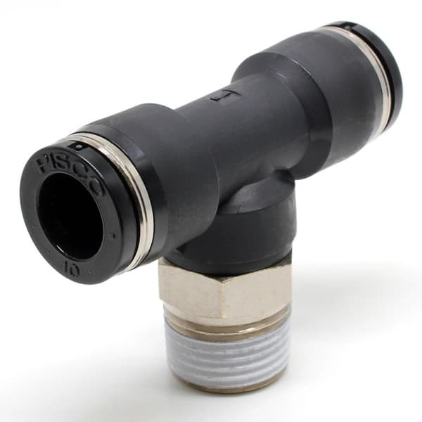 Đầu Nối Nhanh Khí Nén Chữ T Phi 10mm Ren Ngoài R3/8 Pisco PB10-03