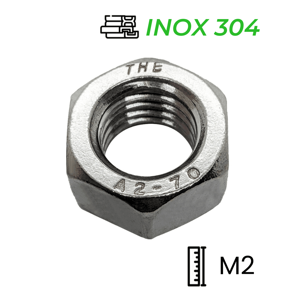 Tán Inox 304 DIN934 M2