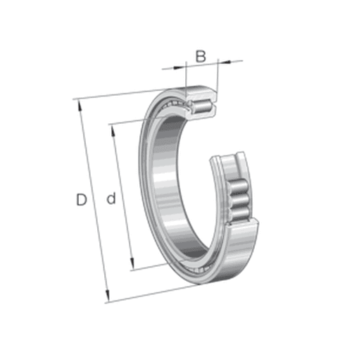 Vòng Bi Đũa Trụ 1 Dãy  25x52x18 mm INA SL182205-A-XL