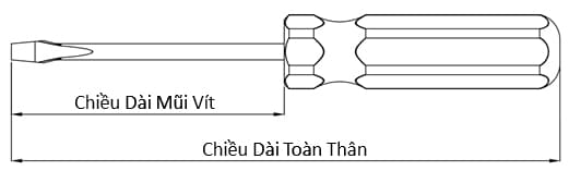 Bản vẽ kỹ thuật Tua Vít 2 Đầu +2-6x135mm Anex No.3775