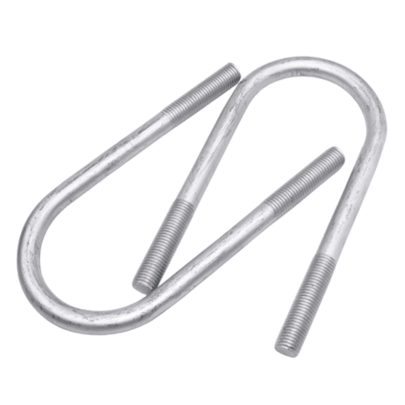 Cùm U Thép SS400 Nhúng Nóng Kẽm DN32 M8 x 43mm