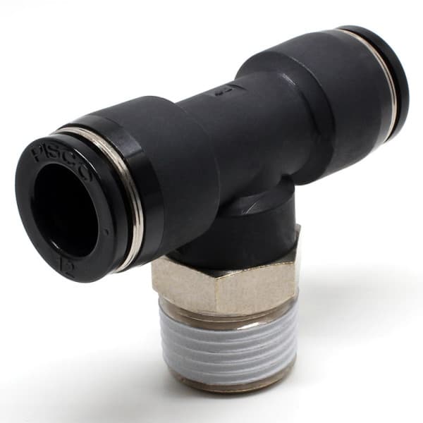Đầu Nối Nhanh Khí Nén Chữ T Phi 12mm Ren Ngoài R1/2 Pisco PB12-04