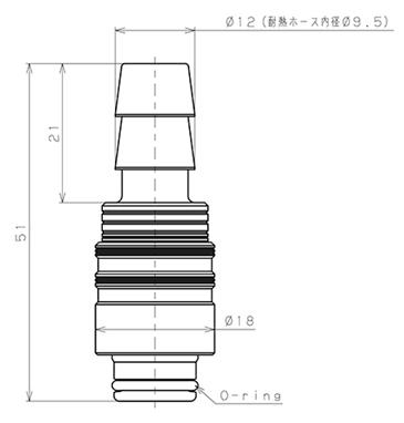 Bản vẽ kỹ thuật Thân Đầu Ngạnh Nối Ống Dẫn Điều Khiển Nhiệt Độ Khuôn Đúc Dạng Thẳng Pisco AKC10-ID09BP