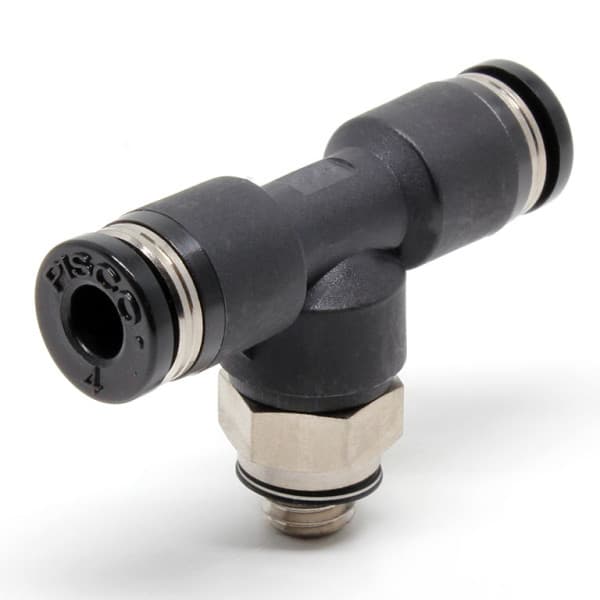 Đầu Nối Nhanh Khí Nén Chữ T Phi 4mm Ren Ngoài M6 Pisco PB4-M6