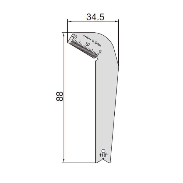 Bản vẽ kỹ thuật Dưỡng Kiểm Góc Mũi Khoan INSIZE 4843-1