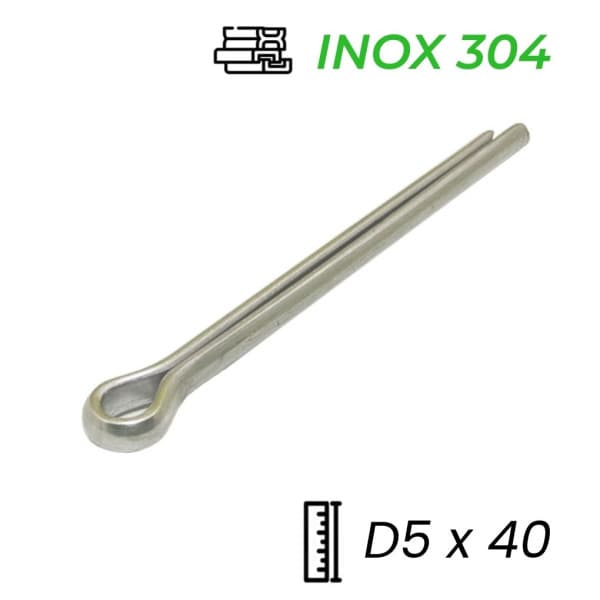 Chốt Chẻ Inox 304 (Chốt Bi) GB91 D5x40mm