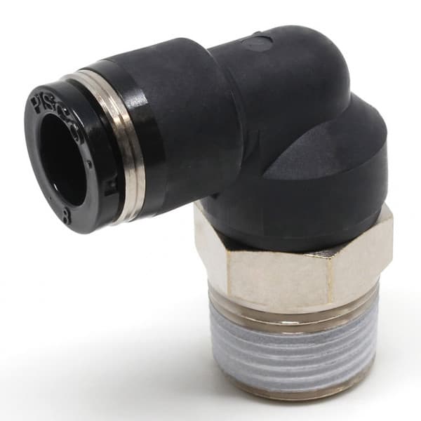 Đầu Nối Nhanh Khí Nén Dạng Cong 90° Ren Ngoài Pisco PL8-03W