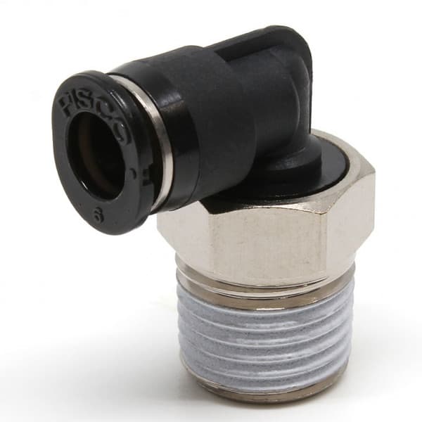Đầu Nối Nhanh Khí Nén Dạng Cong 90° Ren Ngoài Pisco PL6-02MW