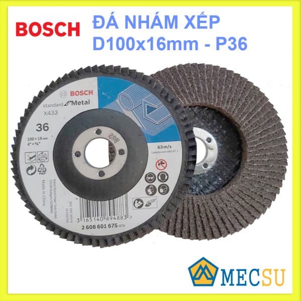 Đá nhám xếp Alox P36 Ø100mm Bosch 2608601675