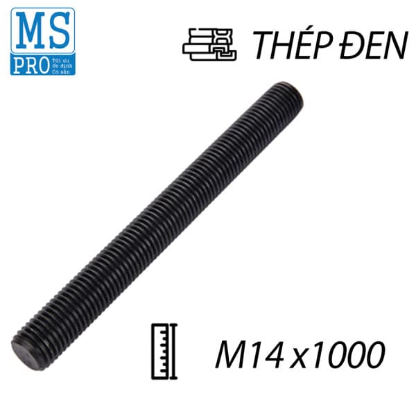 Ty Ren Thép Đen 8.8 M14x1000