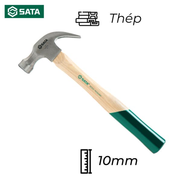 Búa Nhổ Đinh Cán Gỗ 16oz/450G SATA 92323