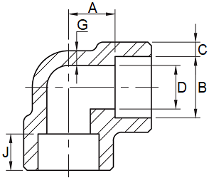 Bản vẽ kỹ thuật Co 90 Độ SW A105 SA105N DN50 (2)