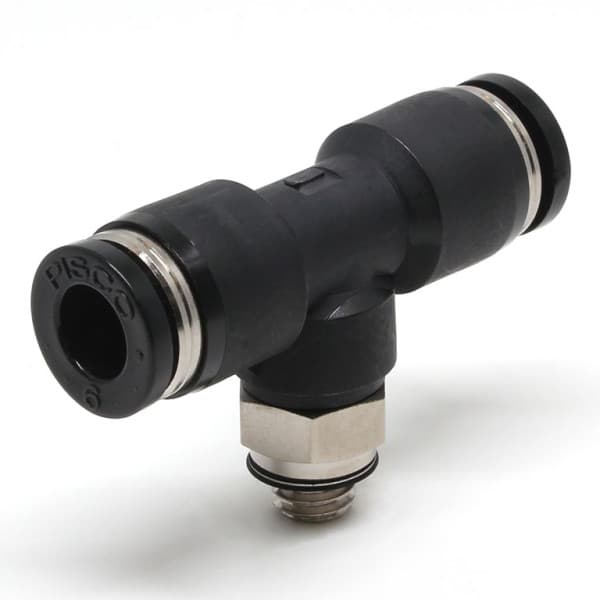 Đầu Nối Nhanh Khí Nén Chữ T Phi 6mm Ren Ngoài M6 Pisco PB6-M6