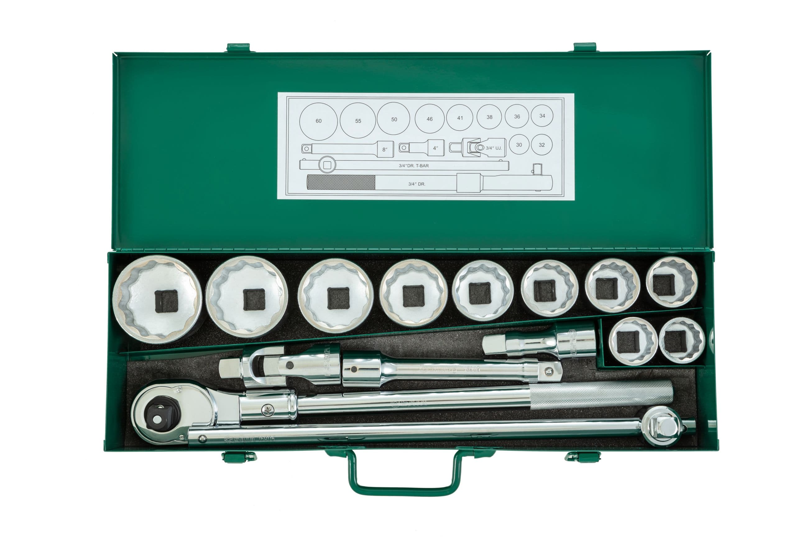 Bộ Đầu Tuýp 3/4 inch 15 Chi Tiết 12 Cạnh SATA 09015