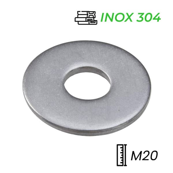 Lông Đền Phẳng Inox 304 DIN9021 M20