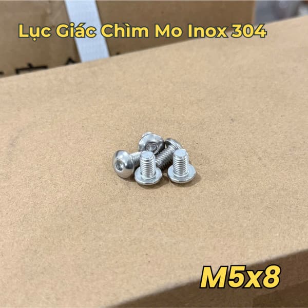 Lục Giác Chìm Mo Inox 304 ISO7380 M5x8