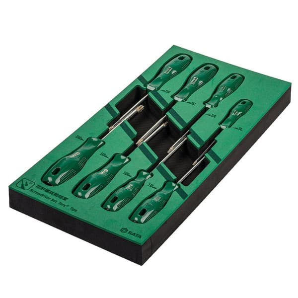 Bộ Tua Vít Đầu Hoa Thị 8 Chi Tiết Hộp 375×185×45 mm SATA 09955 A